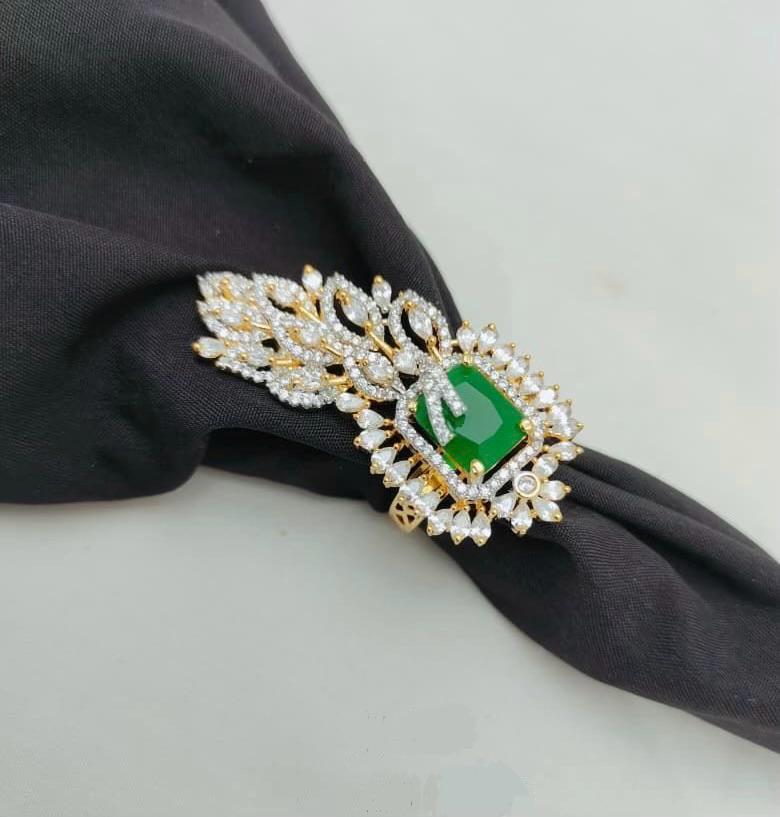 Emerald Radiance Cocktail Ring