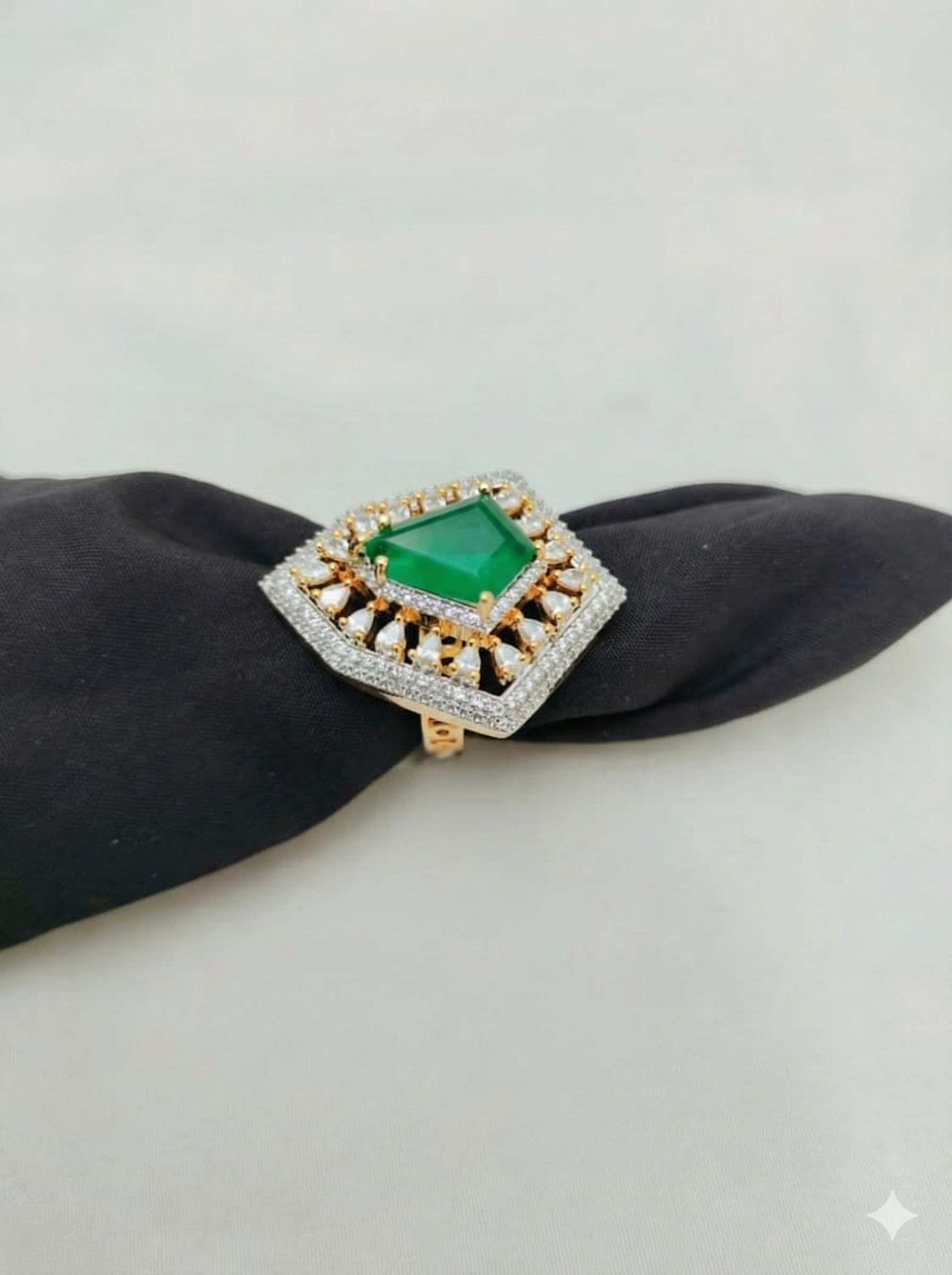 Emerald Shield Ring