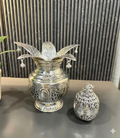 German Silver Kalash with Coconut & Mango Leaves (Purnakumbha)