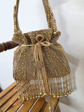 Antique Gold Beaded Potli Bag