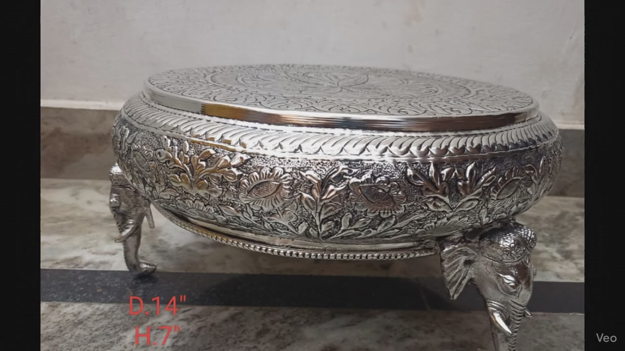 Pooja Chowki with Elephant Legs