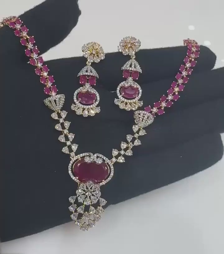 Ruby Necklace Set
