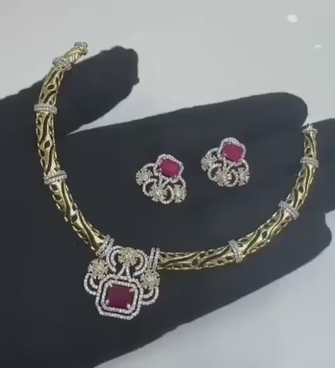 Ruby Necklace Set